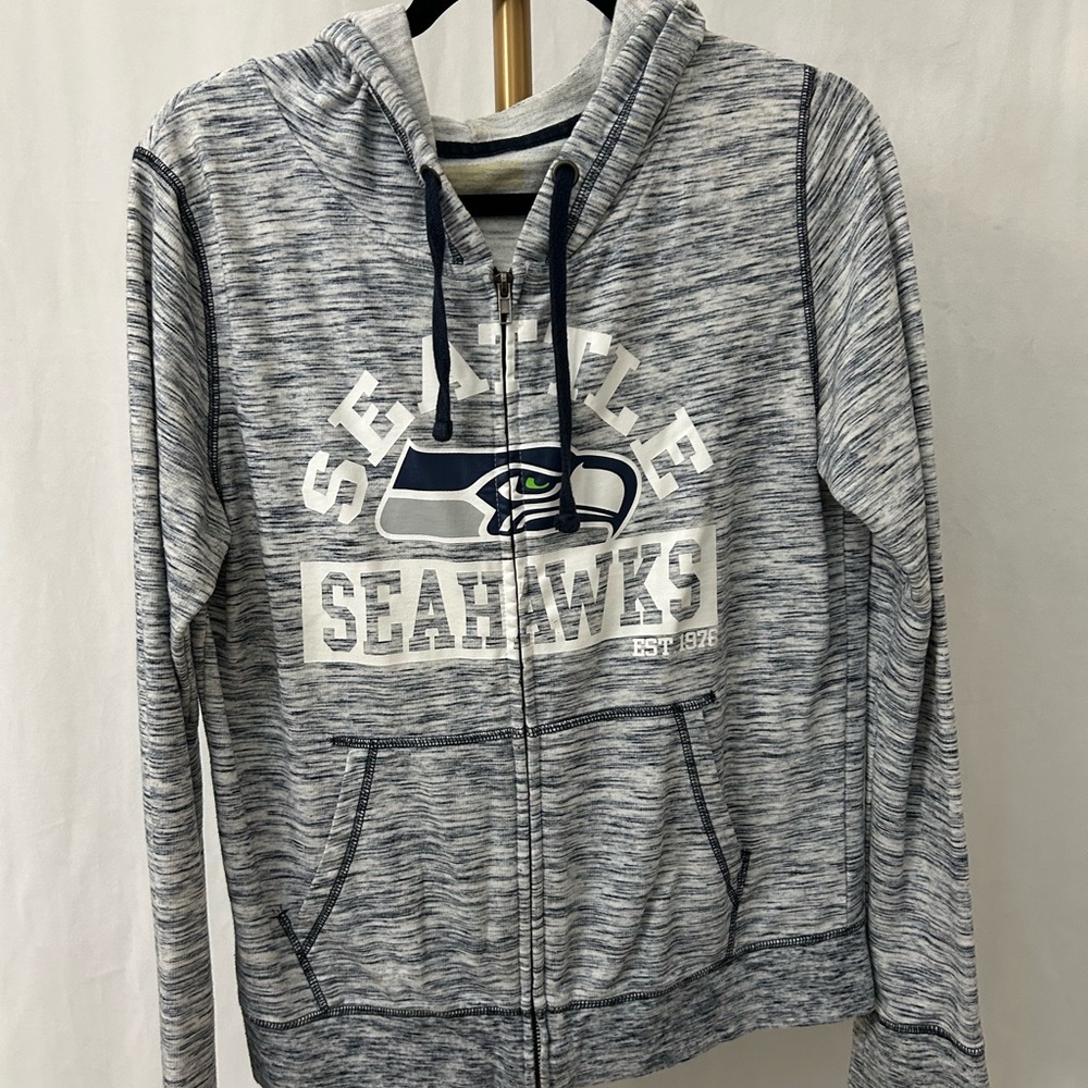 Seattle Seahawks Gray Zip-Up Hoodie